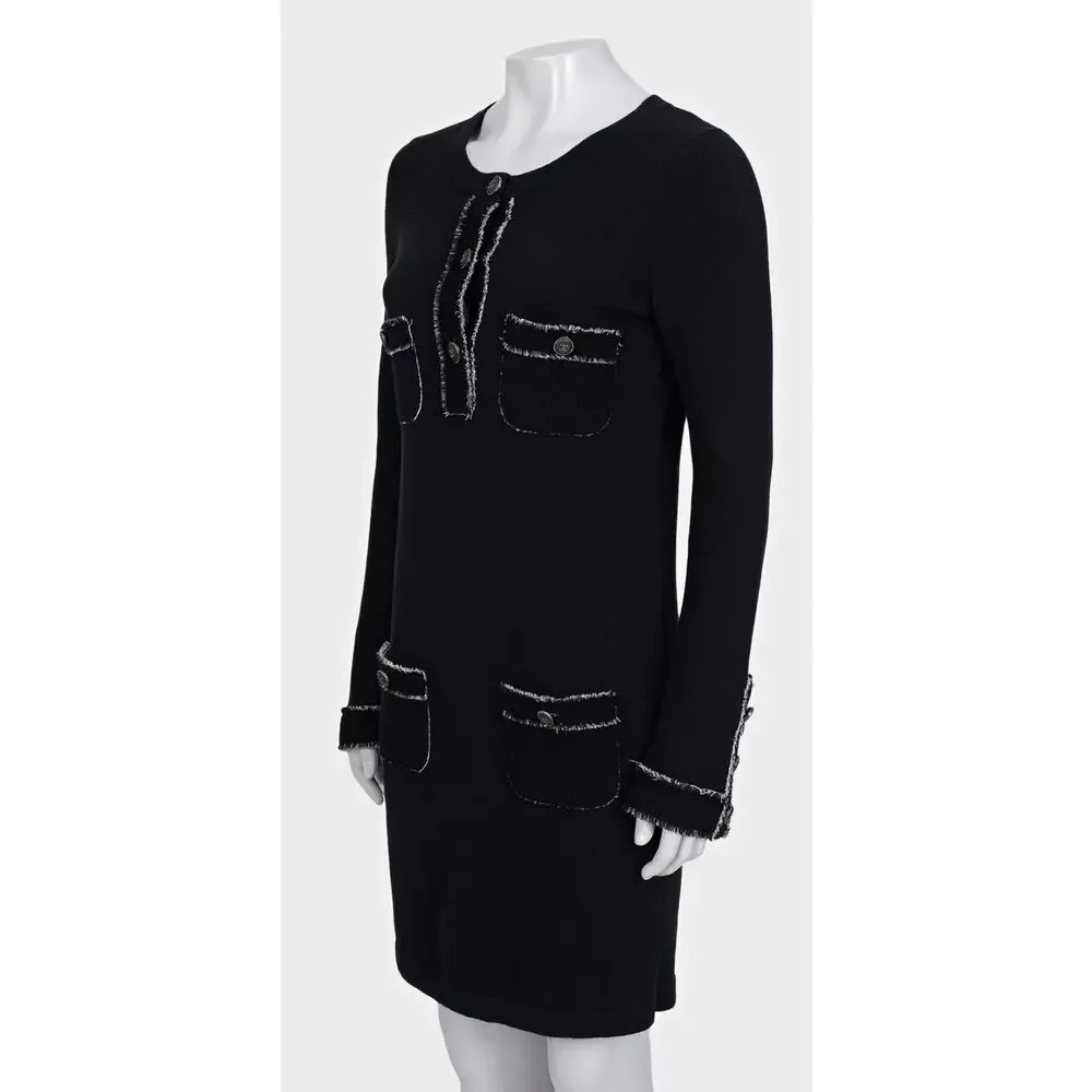 NWOT Chanel Cashmere Dress with Signature Buttons Sz.36